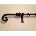 20mm Shepards Crook Wrought Iron Curtain Pole Set 